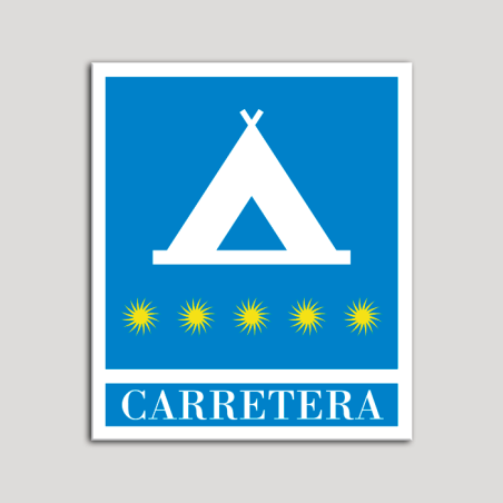 Placa distintivo Campamentos de Turismo - Carretera - cinco estrellas - Oro.Andalucía. Placa distintivo Campamentos de Turismo - Carretera - cinco estrellas - Oro.Andalucía.
