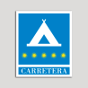 Placa distintivo Campamentos de Turismo - Carretera - cinco estrellas - Oro.Andalucía. Placa distintivo Campamentos de Turismo - Carretera - cinco estrellas - Oro.Andalucía.