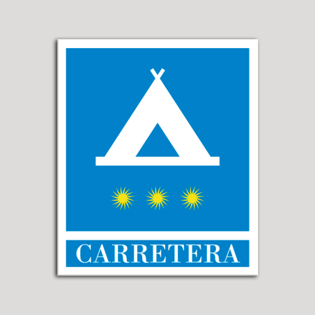 Placa distintivo Campamentos de Turismo - Carretera - tres estrellas - Oro.Andalucía. Placa distintivo Campamentos de Turismo - Carretera - tres estrellas - Oro.Andalucía.