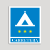 Placa distintivo Campamentos de Turismo - Carretera - tres estrellas - Oro.Andalucía. Placa distintivo Campamentos de Turismo - Carretera - tres estrellas - Oro.Andalucía.