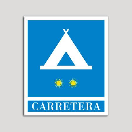 Placa distintivo Campamentos de Turismo - Carretera - dos estrellas- Oro.Andalucía. Placa distintivo Campamentos de Turismo - Carretera - dos estrellas- Oro.Andalucía.