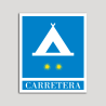Placa distintivo Campamentos de Turismo - Carretera - dos estrellas- Oro.Andalucía. Placa distintivo Campamentos de Turismo - Carretera - dos estrellas- Oro.Andalucía.