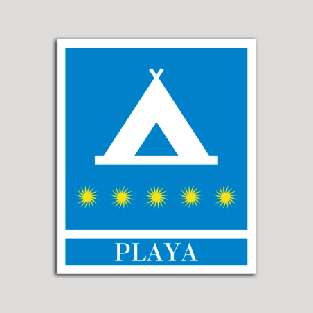 Placa distintivo Campamentos de Turismo - Playa - cinco estrellas- Oro.Andalucía. Placa distintivo Campamentos de Turismo - Playa - cinco estrellas- Oro.Andalucía.