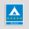 Placa distintivo Campamentos de Turismo - Playa - cinco estrellas- Oro.Andalucía. Placa distintivo Campamentos de Turismo - Playa - cinco estrellas- Oro.Andalucía.