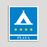 Placa distintivo Campamentos de Turismo - Playa - cuatro estrellas- Oro.Andalucía. Placa distintivo Campamentos de Turismo - Playa - cuatro estrellas- Oro.Andalucía.