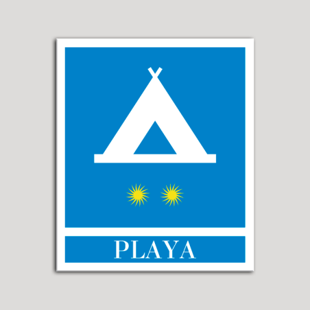 Placa distintivo Campamentos de Turismo - Playa - dos estrellas- Oro.Andalucía. Placa distintivo Campamentos de Turismo - Playa - dos estrellas- Oro.Andalucía.