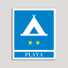Placa distintivo Campamentos de Turismo - Playa - dos estrellas- Oro.Andalucía. Placa distintivo Campamentos de Turismo - Playa - dos estrellas- Oro.Andalucía.