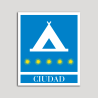 Placa distintivo Campamentos de Turismo - Ciudad - cinco estrellas- Oro.Andalucía. Placa distintivo Campamentos de Turismo - Ciudad - cinco estrellas- Oro.Andalucía.