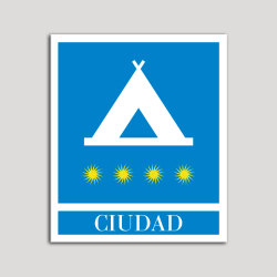 Placa distintivo Campamentos de Turismo - Ciudad- cuatro estrellas- Oro.Andalucía.