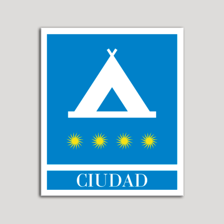 Placa distintivo Campamentos de Turismo - Ciudad- cuatro estrellas- Oro.Andalucía. Placa distintivo Campamentos de Turismo - Ciudad- cuatro estrellas- Oro.Andalucía.