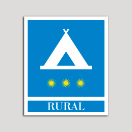 Placa distintivo Campamentos de Turismo - Rural - tres estrellas- Oro.Andalucía.