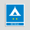 Placa distintivo Campamentos de Turismo - Rural - dos estrellas- Oro.Andalucía. Placa distintivo Campamentos de Turismo - Rural - dos estrellas- Oro.Andalucía.