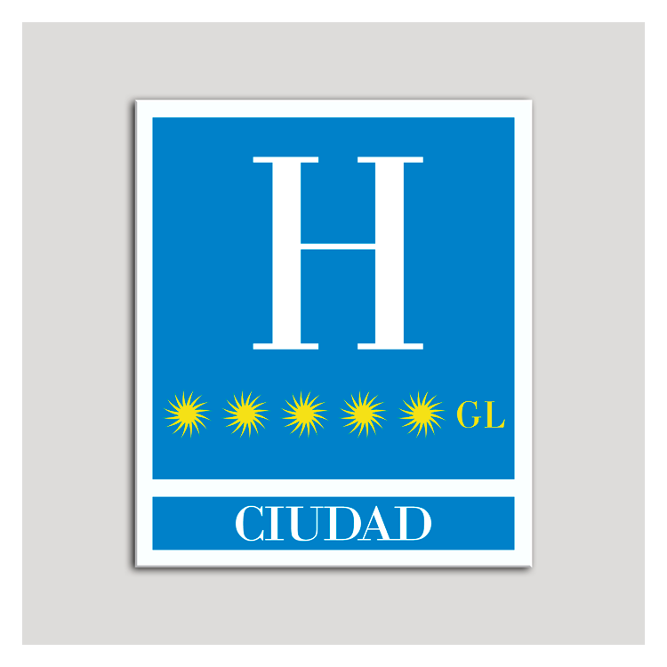 Placa distintivo Hoteles - Ciudad - Gran lujo.Andalucía.