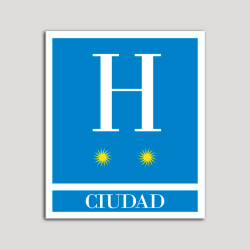 Placa distintivo Hoteles - Ciudad - dos estrellas- Oro.Andalucía.