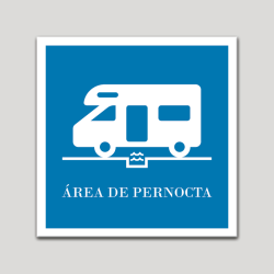 Placa distintivo Campamentos de Turismo - Area de pernocta.Andalucía.