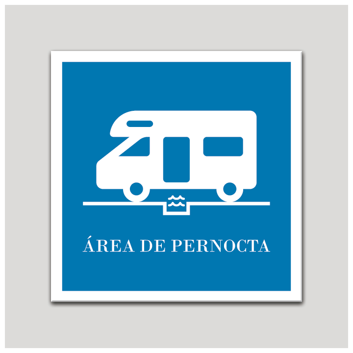 Placa distintivo Campamentos de Turismo - Area de pernocta.Andalucía.