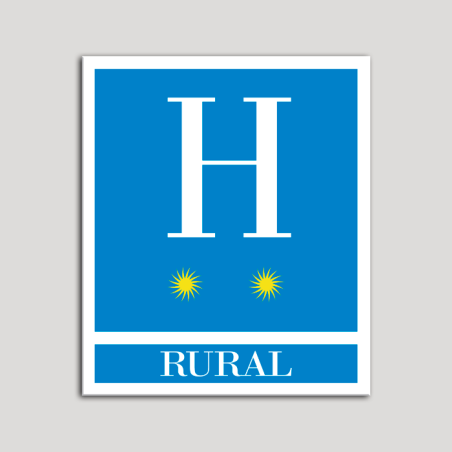 Placa distintivo Hoteles - Rural - dos estrellas- Oro.Andalucía. Placa distintivo Hoteles - Rural - dos estrellas- Oro.Andalucía.