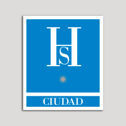 Placa distintivo Hostales - Ciudad - Una estrella plata .Andalucía.