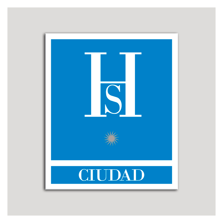 Placa distintivo Hostales - Ciudad - Una estrella plata .Andalucía.