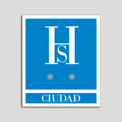 Placa distintivo Hostales - Ciudad - Dos estrellas plata .Andalucía.