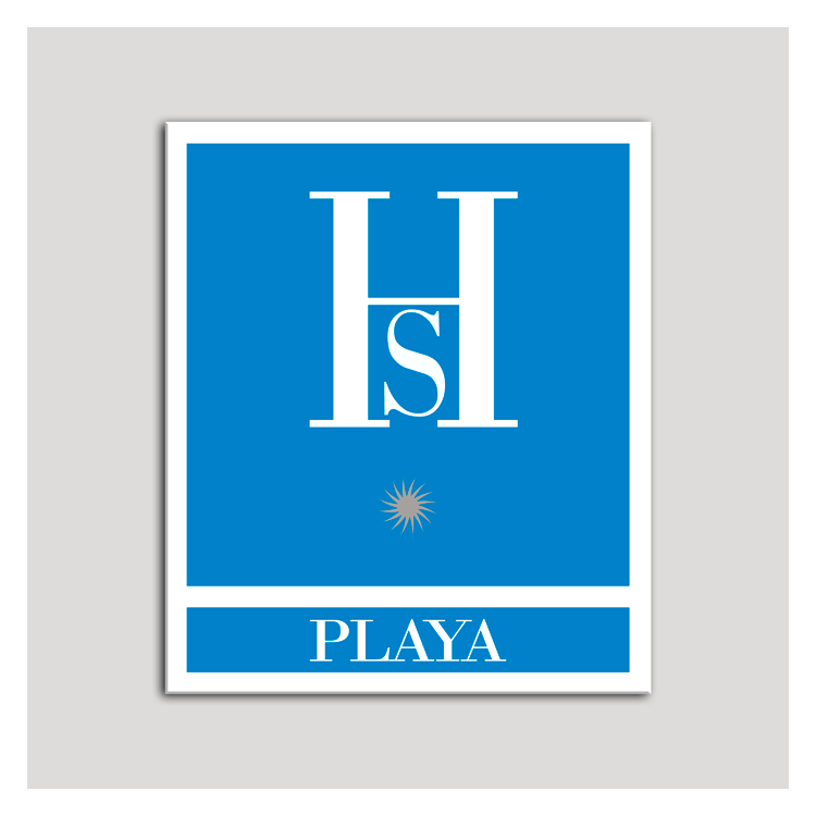 Placa distintivo Hostales - Playa - Una estrella plata .Andalucía.