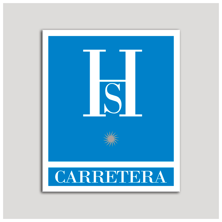 Placa distintivo Hostales - Carretera - Una estrella plata .Andalucía.