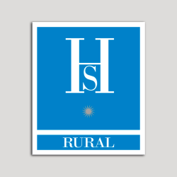 Placa distintivo Hostales - Rural - Una estrella plata .Andalucía.
