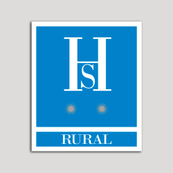 Placa distintivo Hostales - Rural - Dos estrellas plata .Andalucía.