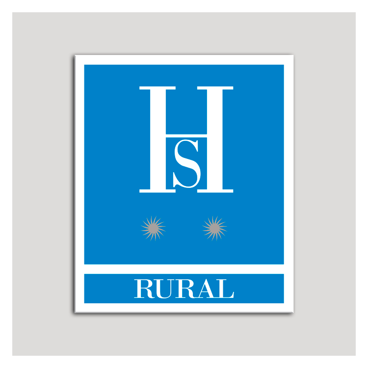 Placa distintivo Hostales - Rural - Dos estrellas plata .Andalucía.