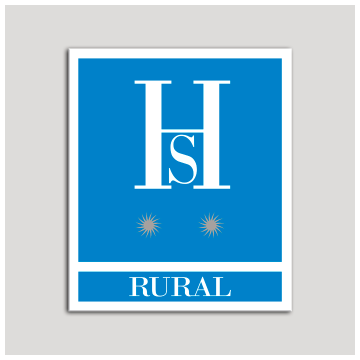 Placa distintivo Hostales - Rural - Dos estrellas plata .Andalucía.