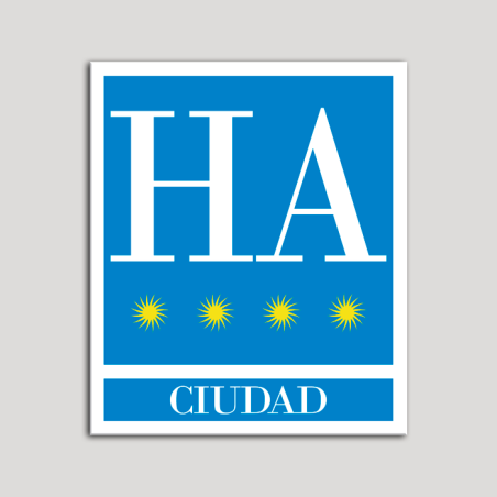 Placa distintivo Hotel - Apartamentos - Ciudad - Cuatro estrellas - Oro .Andalucía.