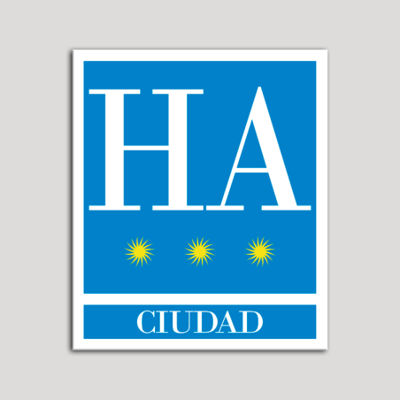 Placa distintivo Hotel - Apartamentos - Ciudad - Tres estrellas - Oro .Andalucía.