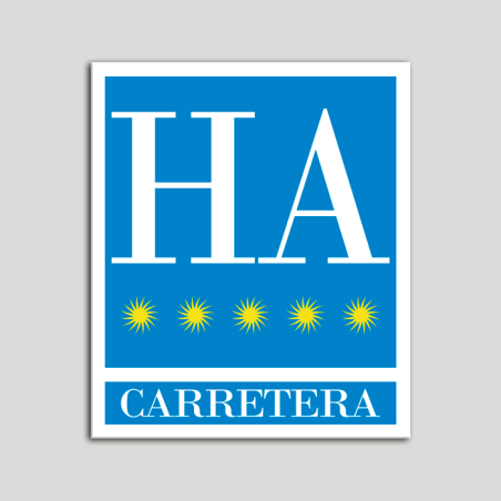 Placa distintivo Hotel - Apartamentos - Carretera - Cinco estrellas - Oro .Andalucía.