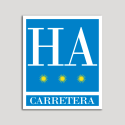 Placa distintivo Hotel - Apartamentos - Carretera - Tres estrellas - Oro .Andalucía.