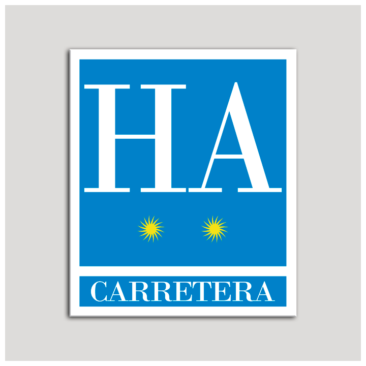 Placa distintivo Hotel - Apartamentos- Carretera - Dos estrellas - Oro .Andalucía.