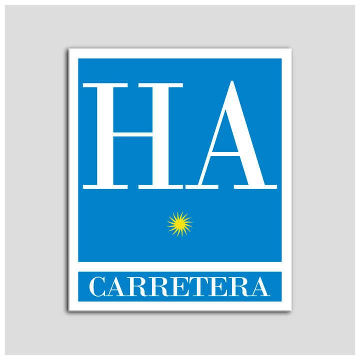 Placa distintivo Hotel - Apartamentos - Carretera - Una estrella - Oro .Andalucía.