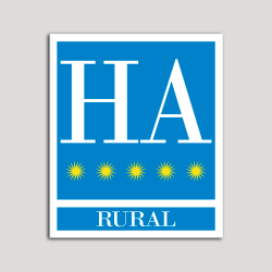 Placa distintivo Hotel - Apartamentos - Rural - Cinco estrellas - Oro .Andalucía.
