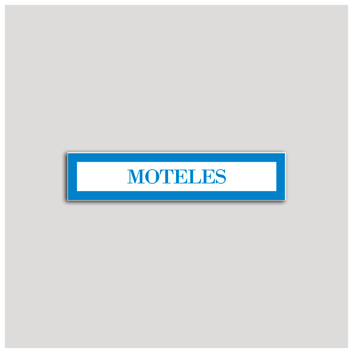 Placa distintivo Hotel - Apartamentos - Especialidad - Moteles. Andalucía.