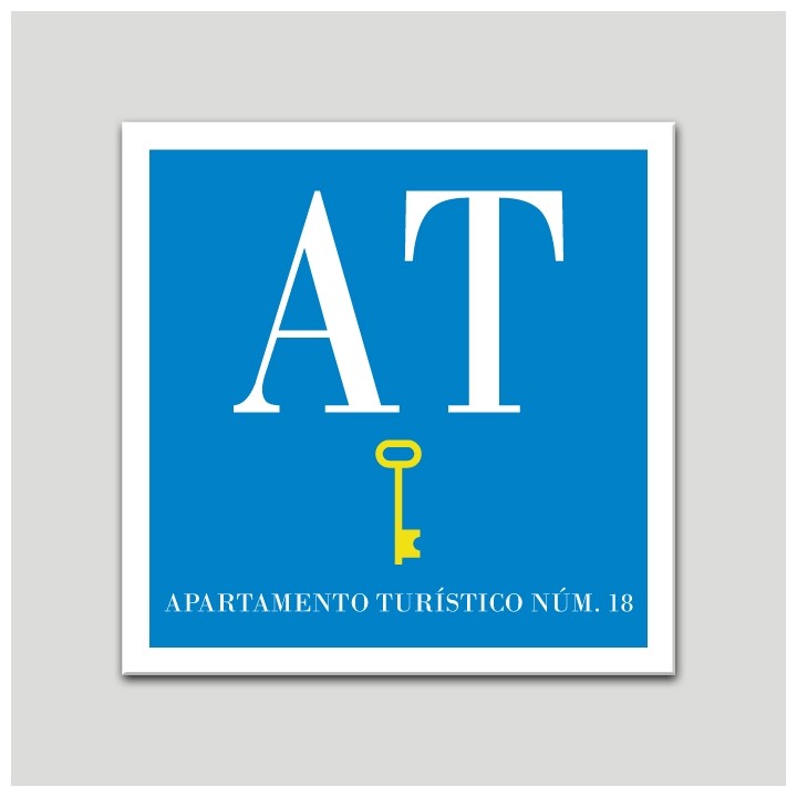Placa distintivo Apartamento turístico - Una Llave - Oro.Andalucía.