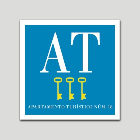 Placa distintivo Apartamento turístico - Tres Llaves - Oro.Andalucía.