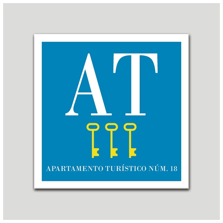 Placa distintivo Apartamento turístico - Tres Llaves - Oro.Andalucía.