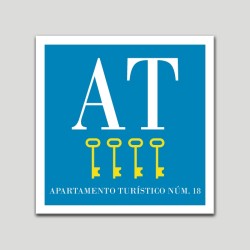 Placa distintivo Apartamento turístico - Cuatro Llaves - Oro.Andalucía.