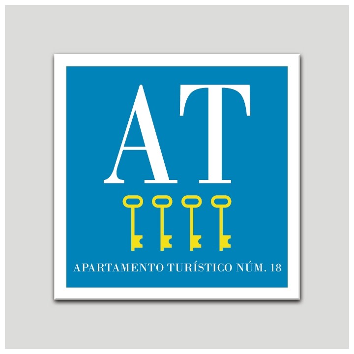Placa distintivo Apartamento turístico - Cuatro Llaves - Oro.Andalucía.