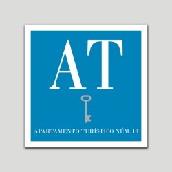 Placa distintivo Apartamento turístico - Una Llave - Plata.Andalucía.