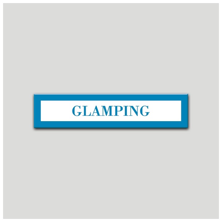 Placa distintivo Campamentos de Turismo- Especialidad - Glamping.Andalucía.