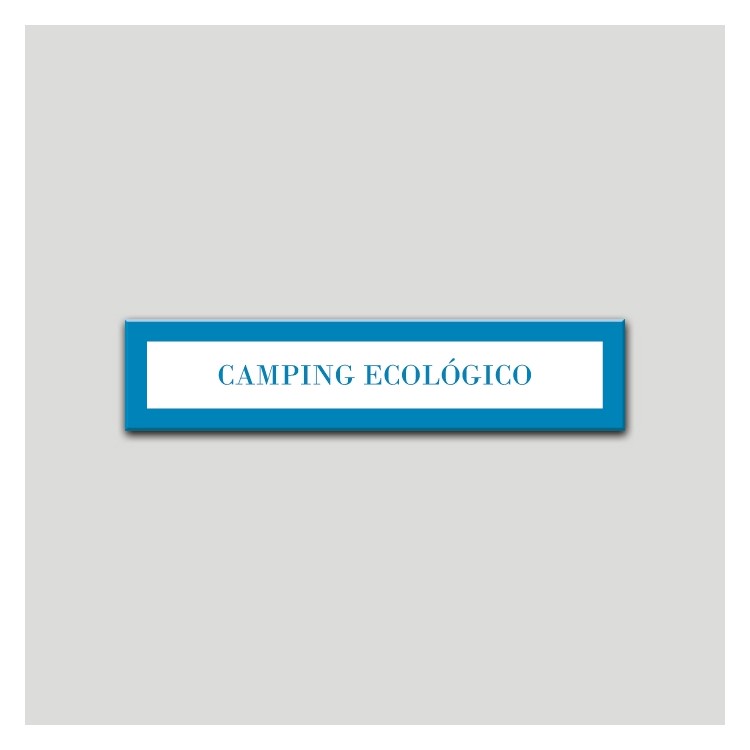 Placa distintivo Campamentos de Turismo- Especialidad - Camping Ecológico.Andalucía.