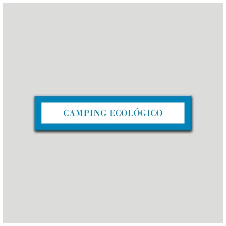 Placa distintivo Campamentos de Turismo- Especialidad - Camping Ecológico.Andalucía.