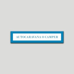 Placa distintivo Campamentos de Turismo- Especialidad - Autocaravana o Camper.Andalucía.