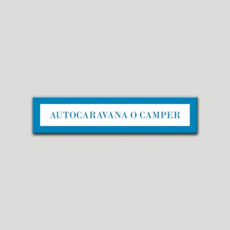 Placa distintivo Campamentos de Turismo- Especialidad - Autocaravana o Camper.Andalucía. Placa distintivo Campamentos de Turismo- Especialidad - Autocaravana o Camper.Andalucía.