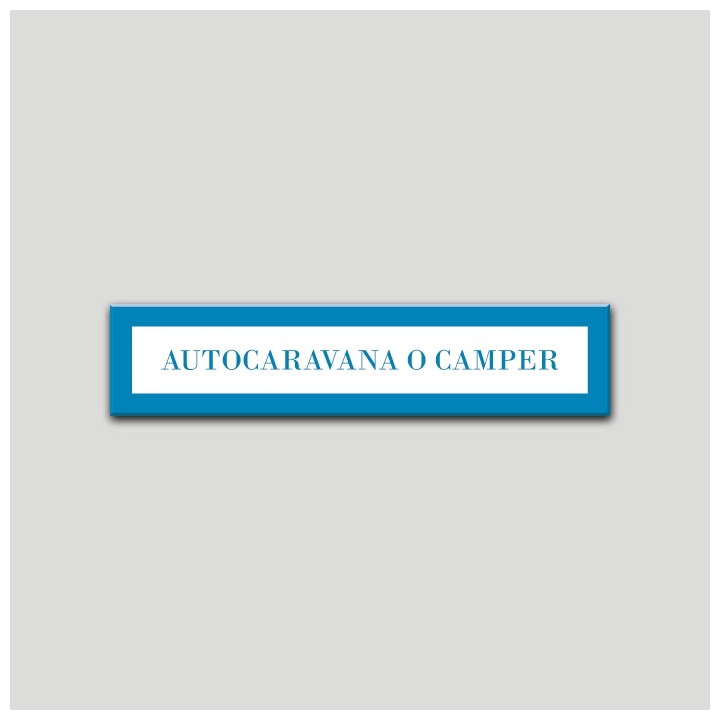 Placa distintivo Campamentos de Turismo- Especialidad - Autocaravana o Camper.Andalucía.